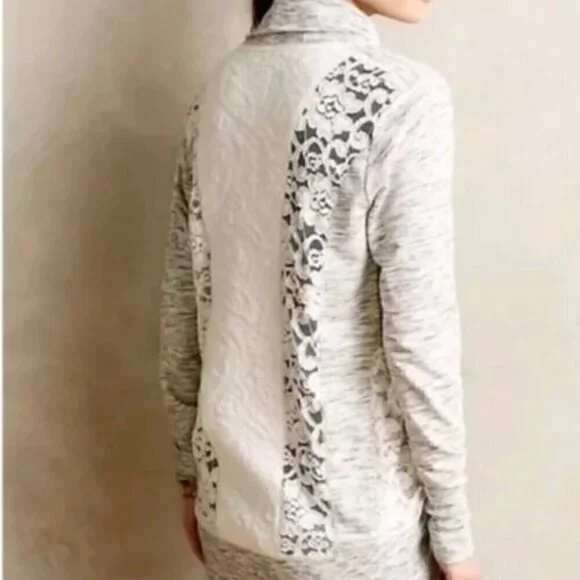 Anthropologie Saturday Sunday Lace Cocoon Cardigan in Sz Medium - Picture 2 of 7
